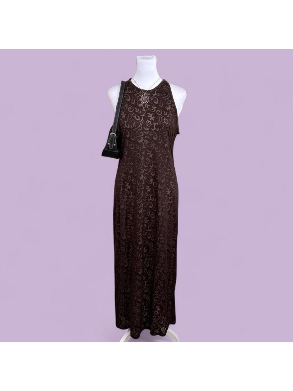 90s paisley whimsygoth mesh maxi dress
